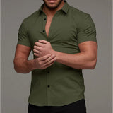 Muscle Men Shaping Simple Shirt