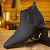 British Style Leather Boots Men's Plus Size
