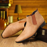 British Style Leather Boots Men's Plus Size