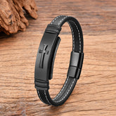 Ebony Cross Bracelet — Rebel Elegance