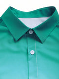 Hawaiian Men's Beach Gradient Casual Short-sleeved Shirt