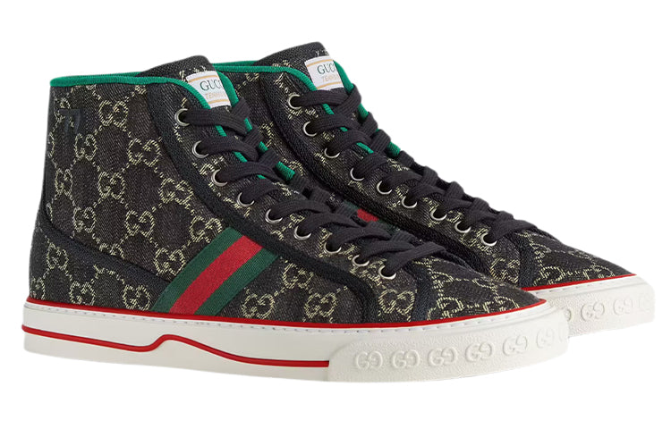 Gucci Tennis 1977 High 'Black Mini GG' 625807-UN310- 1290 #.