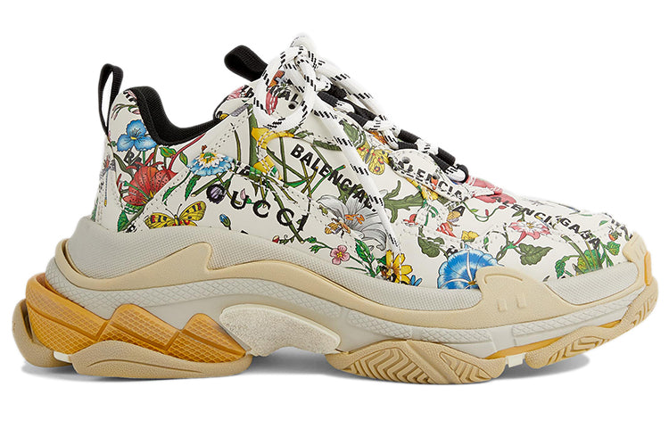 (WMNS) Gucci x Balenciaga The Hacker Project Triple S 'Flora Print' 677195-UL110-8461 #