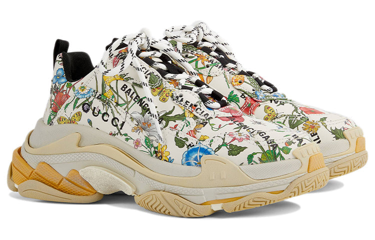 (WMNS) Gucci x Balenciaga The Hacker Project Triple S 'Flora Print' 677195-UL110-8461 #