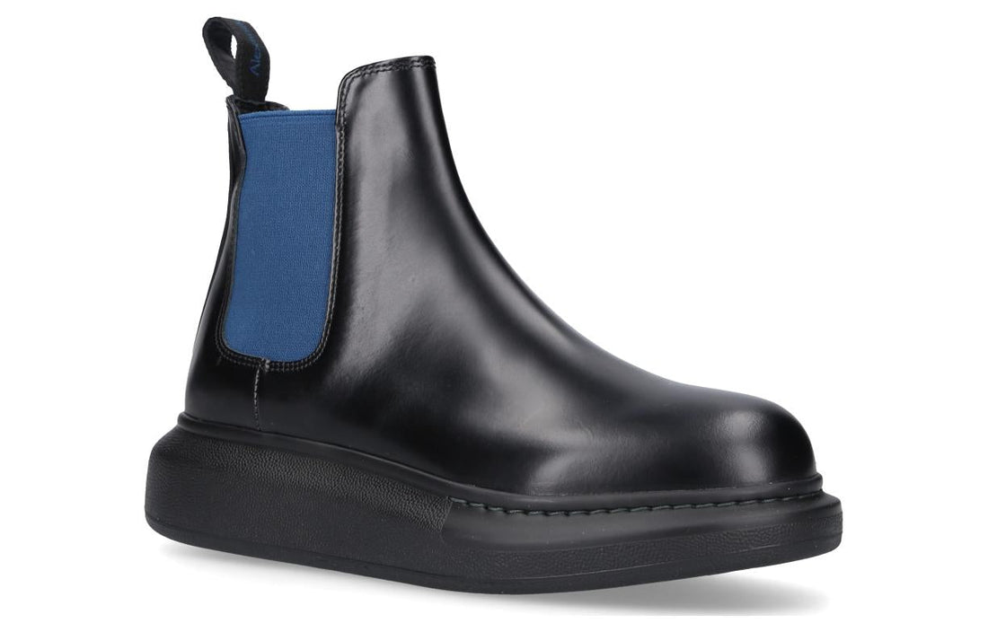 (WMNS) Alexander McQueen Hybrid Chelsea Boot 'Black Blue' 586398WHX561097 #