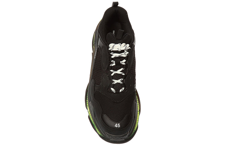 Balenciaga Triple S Sneaker 'Black Yellow Fluo' 541624W09ON1047 #