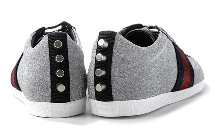 (WMNS) Gucci Web Sneaker 'Glitter Studs' 419544-KW040-8162 #