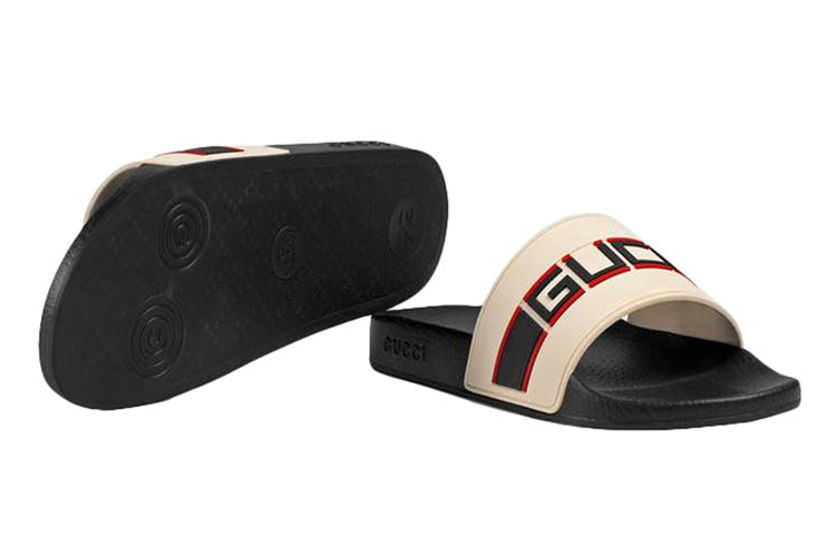 Gucci Stripe Rubber Slide 'Ecru' 522884-JC200-9572 #.