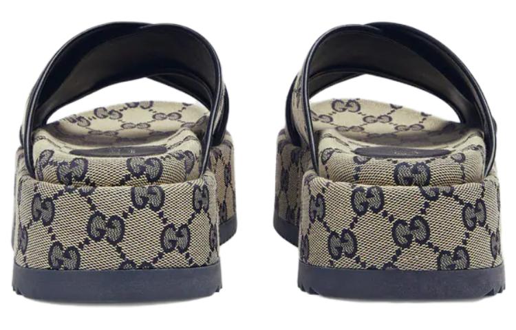 (WMNS) Gucci GG Platform Slide Sandal 'GG Motif - Beige Blue' 692842-H6320-4061 #