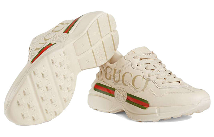 (WMNS) Gucci Rhyton Leather Sneaker 'Logo' 528892-DRW00-9522 #