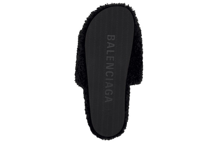 (WMNS) Balenciaga  Furry Slides 'Black Red' 654261W2DO11096 #