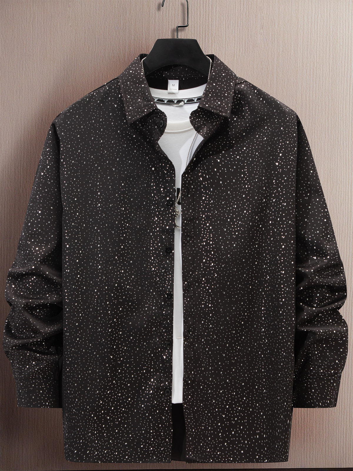 Polka Dot Bronzing Printed Casual Long Sleeve Shirt