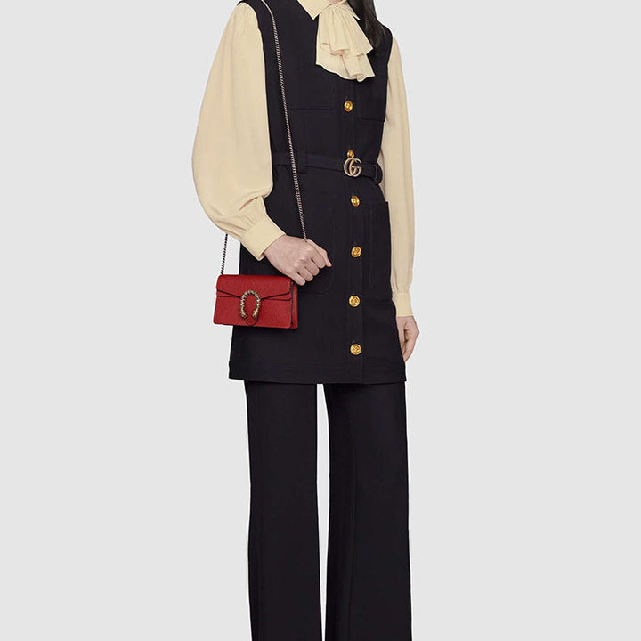 (WMNS) Gucci Dionysus Series Leather Bag Single-Shoulder Bag MIni-Size Red 476432-CAOGX-8990 #.