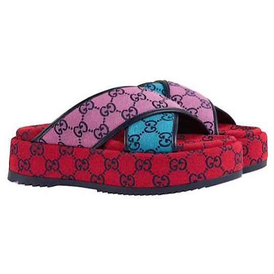(WMNS) Gucci GG Platform Sandal 'Multicolor' 663666-2UZU0-4281 #