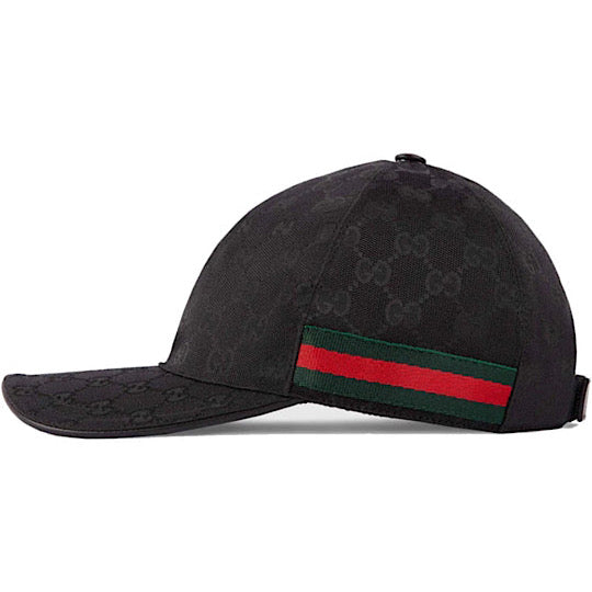 GUCCI GG canvas Original Baseball Hat web black / Style 200035 KQWBG 9791