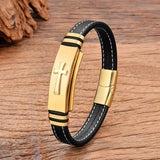 Ebony Cross Bracelet — Rebel Elegance