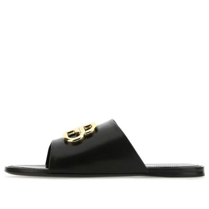 (WMNS) Balenciaga Black Leather Black Slippers 630014WA8F91088 #