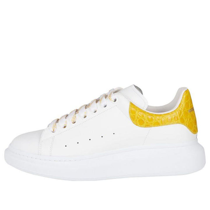 Alexander McQueen Oversized Sneaker 'White Yellow Crocodile' 625162WHYB89429 #