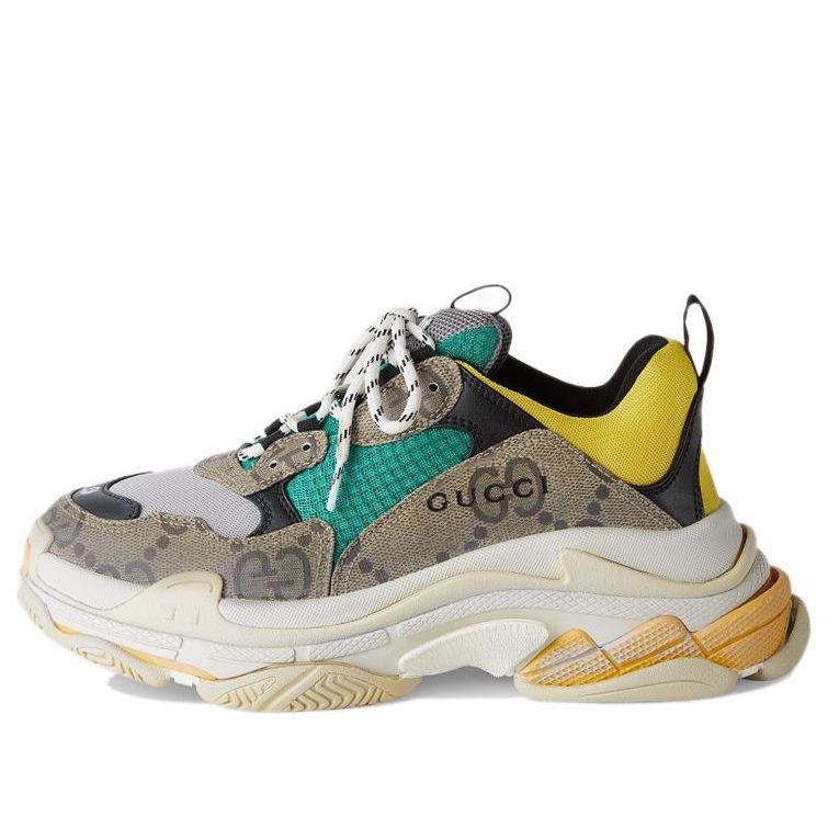 Balenciaga Triple S x Gucci 'The Hacker Project - Beige Yellow' 681067-UMO20-9766 #